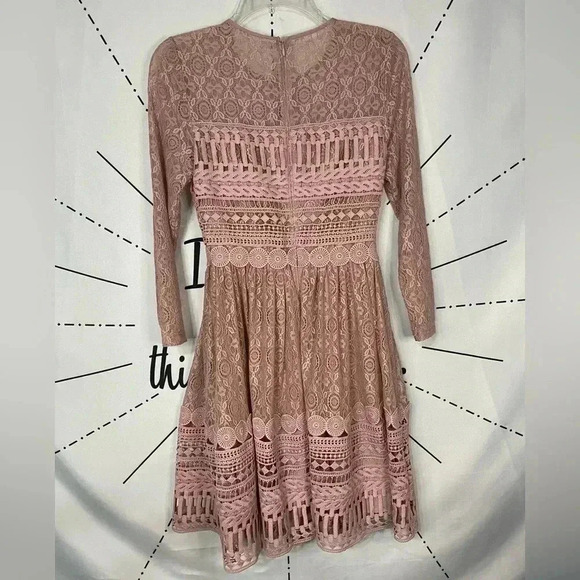 NWT ASOS DESIGN Premium Lace Mini Skater Dress - Picture 9 of 9